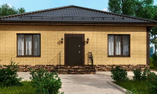 Проекты одноэтажных домов из кирпича | Строй-Влд - Владивосток от 3601 рублей
